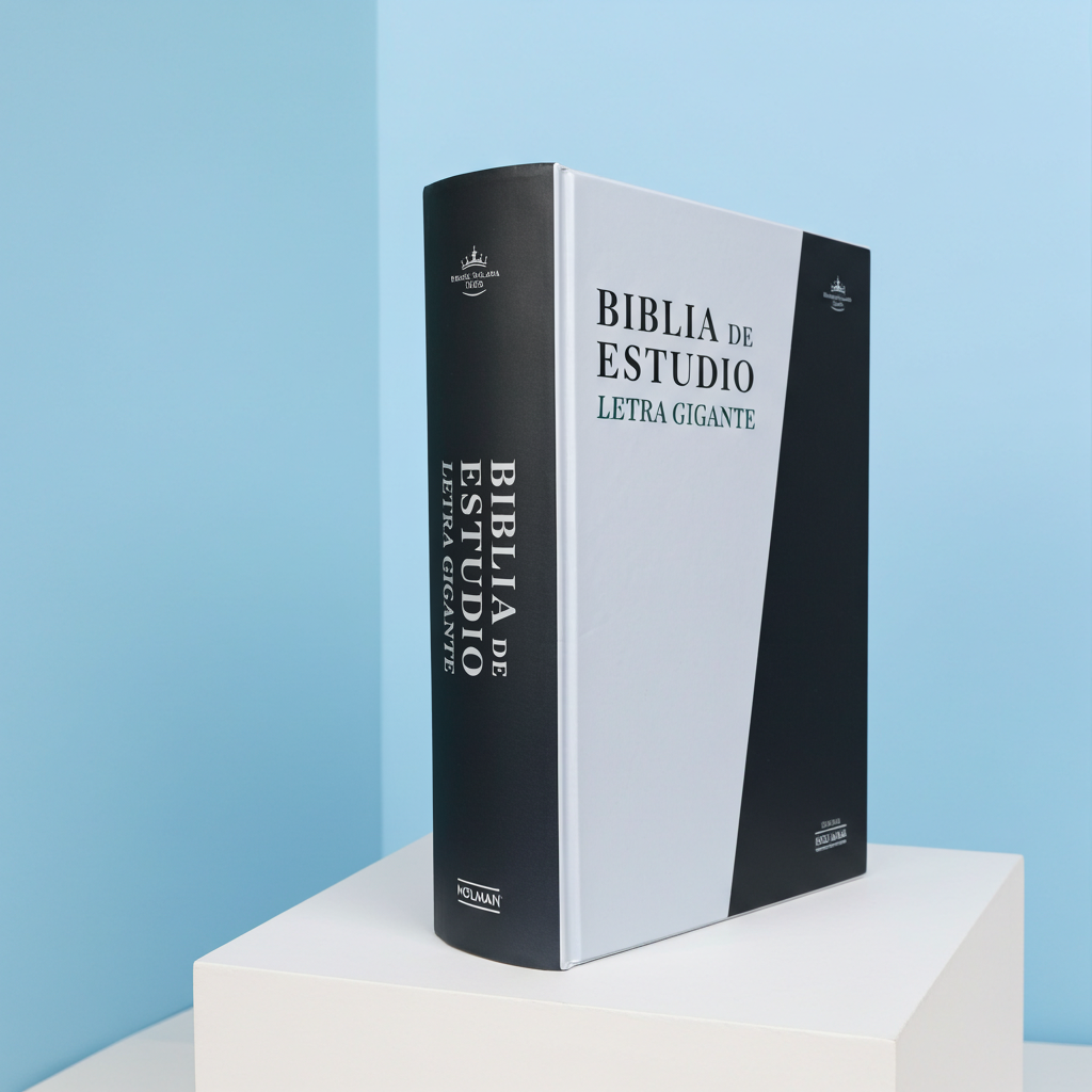 RVR 1960 Giant Print Study Bible – Hardcover | Spanish Edition with 15,000 Study Notes