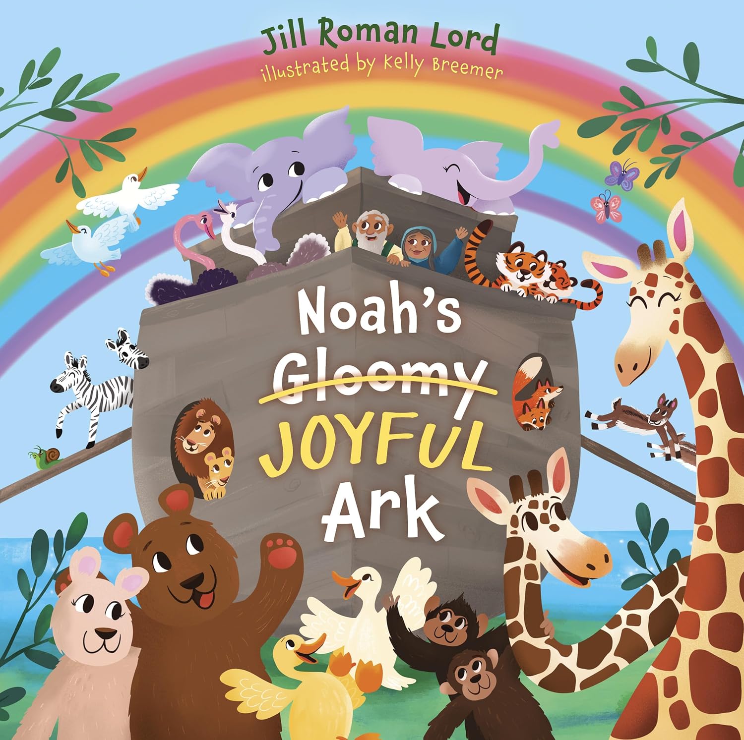 Noah’s Gloomy Joyful Ark – Little Bible Heroes Board Book #8 | Bible Story of Faith, Joy & God’s Promise for Kids. Cover Book