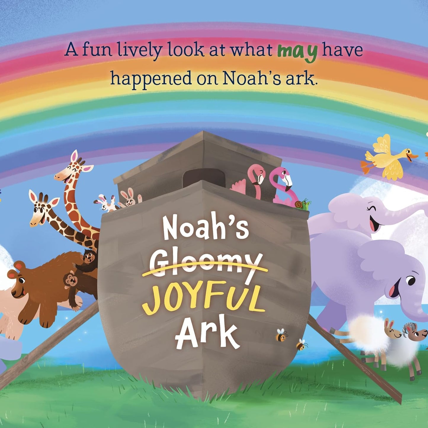 Noah’s Gloomy Joyful Ark – Little Bible Heroes Board Book #8 | Bible Story of Faith, Joy & God’s Promise for Kids. Open Page