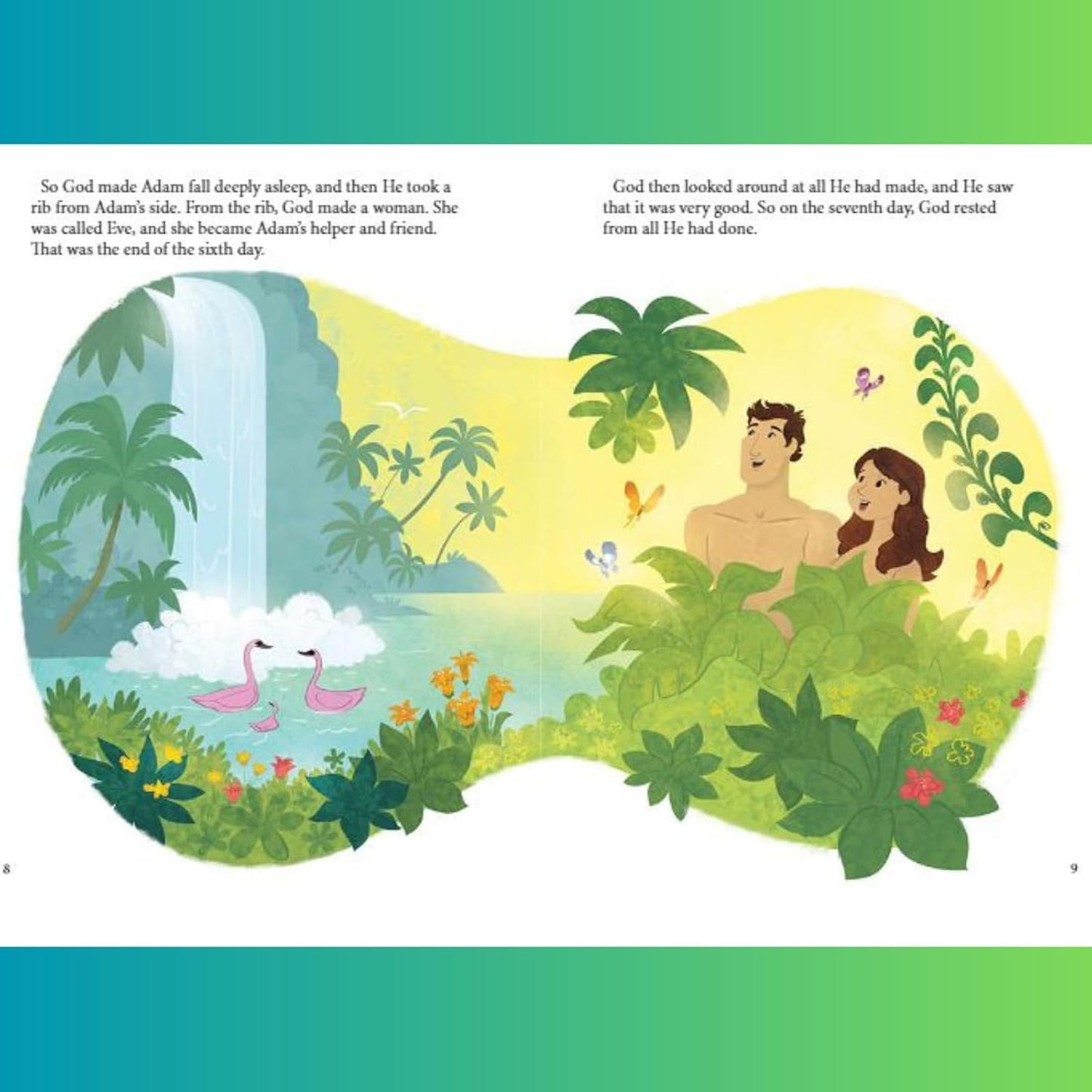 One Big Story – Bible Stories in 5 Minutes (Book #12) | Connecting Christ Through God’s Word – Padded Hardcover Edition. Open page book.