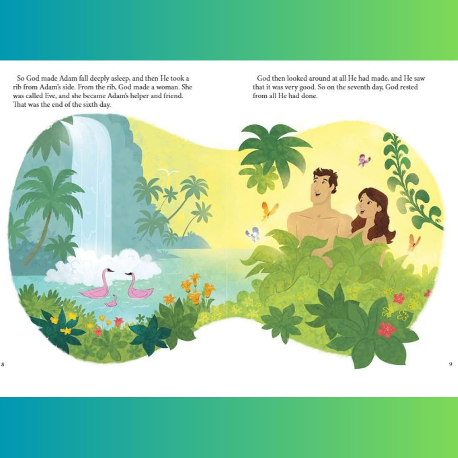 One Big Story – Bible Stories in 5 Minutes (Book #12) | Connecting Christ Through God’s Word – Padded Hardcover Edition. Open page book.