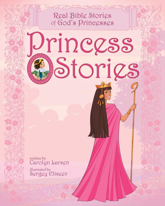 Book cover of 'Princess Stories' with a princess illustration on a pink background