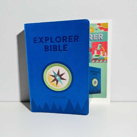 KJV Explorer Bible for Kids – Royal Blue LeatherTouch (Full-Color Study Edition)
