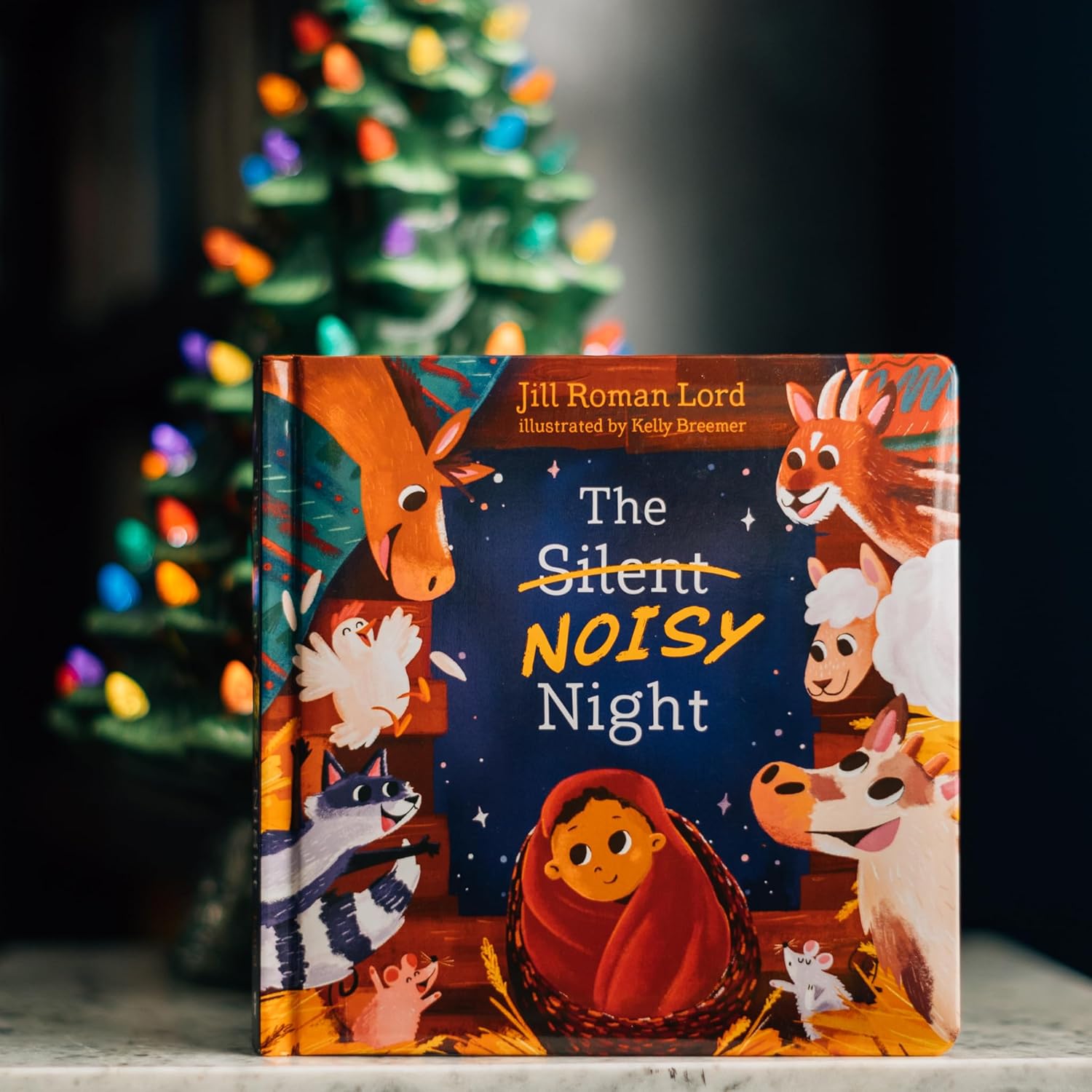 The Silent Noisy Night – Little Bible Heroes Board Book #9 | A Joyful Christmas Story About Jesus’ Birth for Kids. Cover Book.