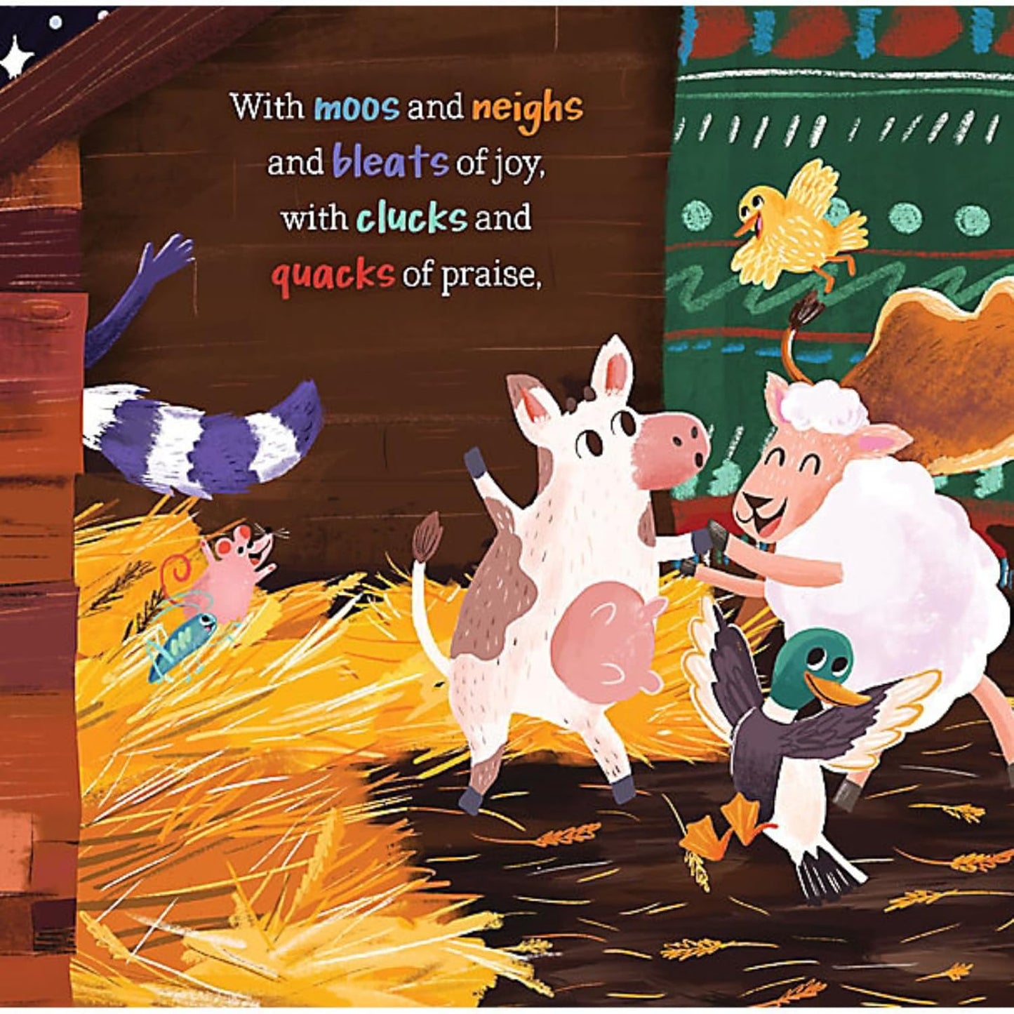 The Silent Noisy Night – Little Bible Heroes Board Book #9 | A Joyful Christmas Story About Jesus’ Birth for Kids. Open Book page