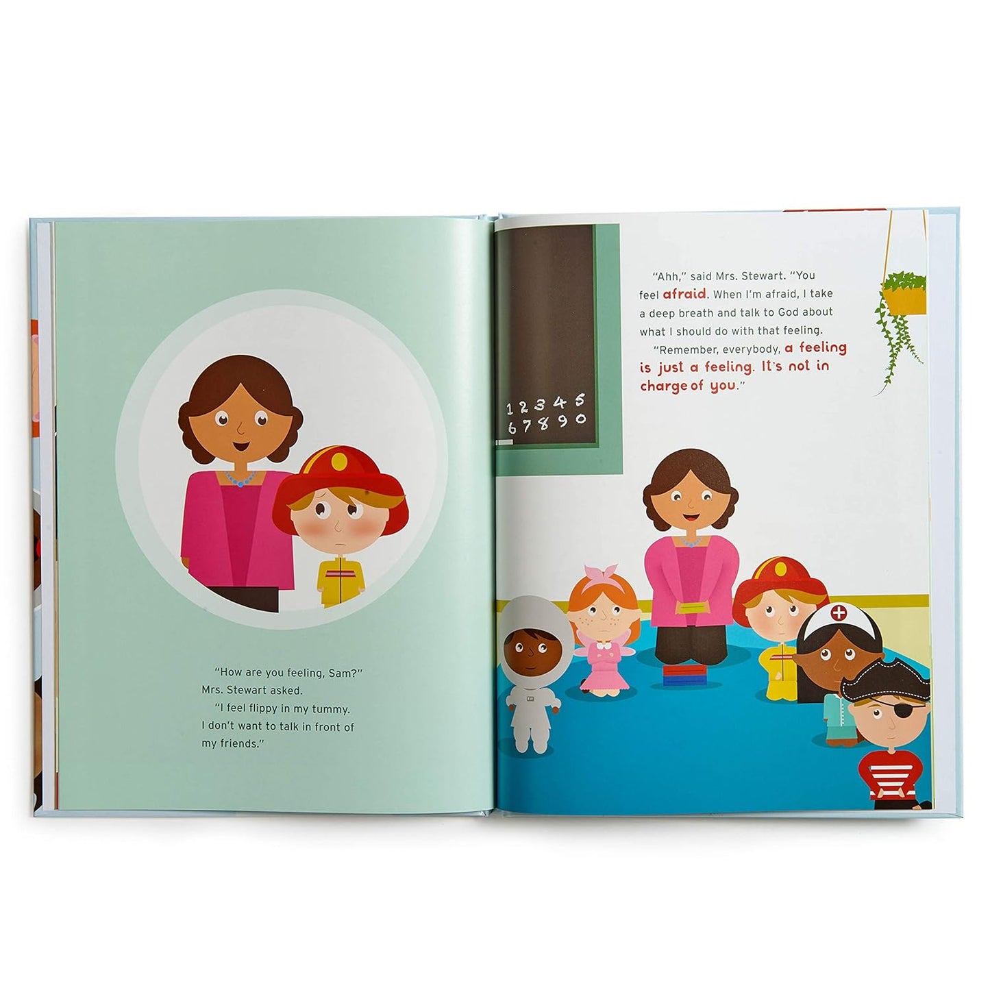 What Am I Feeling? – Little Bible Heroes Board Book #10 | A Christian Story About Emotions and God’s Love for Kids. Open Book