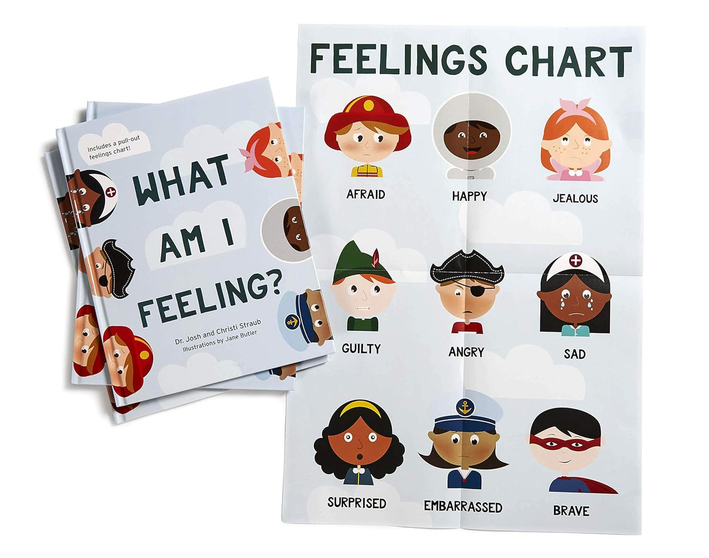 What Am I Feeling? – Little Bible Heroes Board Book #10 | A Christian Story About Emotions and God’s Love for Kids. Feeling Chart