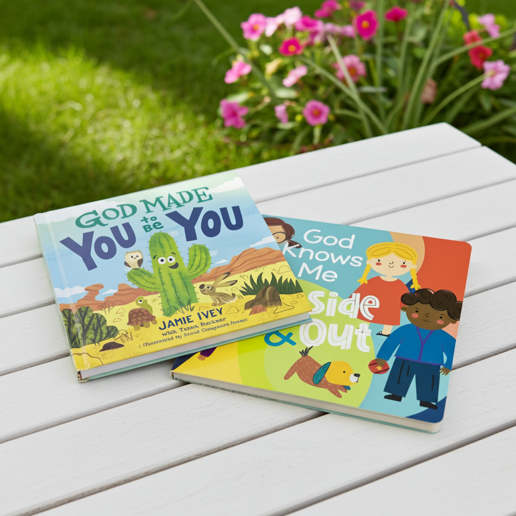 Identity in God Bundle – two Christian board books about faith, purpose, and identity in God for kids ages 2–6 – God Made You to Be You and God Knows Me Inside & Out