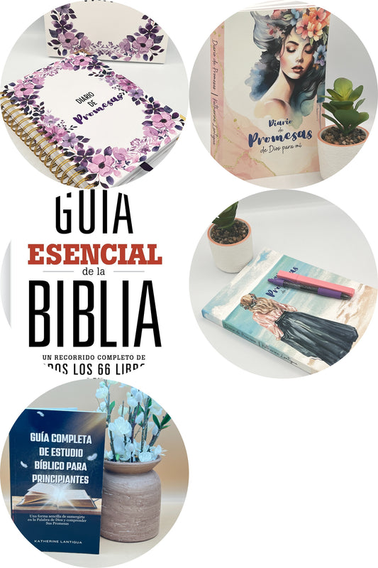 Mega Bible Study Bundle – Spanish Edition | Journals, Bible Guide & Beginner’s Study Guide. Covers