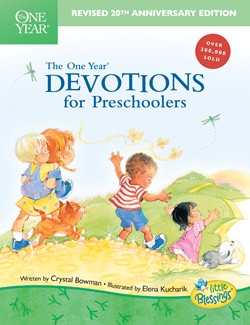 The One Year Devotions for Preschoolers: Daily Bible Stories and Prayers for Kids Ages 3–6. Cover Book