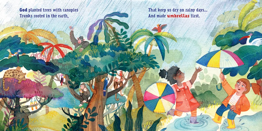 God, the Great Inventor – Board Book #1 | A Fun Bible Story About Creation, Imagination, and God’s Amazing Design for Kids. Open page book.