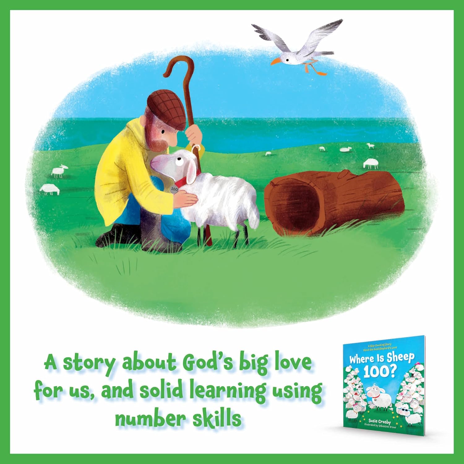 Where Is Sheep 100? – Little Bible Heroes Board Book #11 | A Skip-Counting Adventure About the Good Shepherd’s Love. Open page book