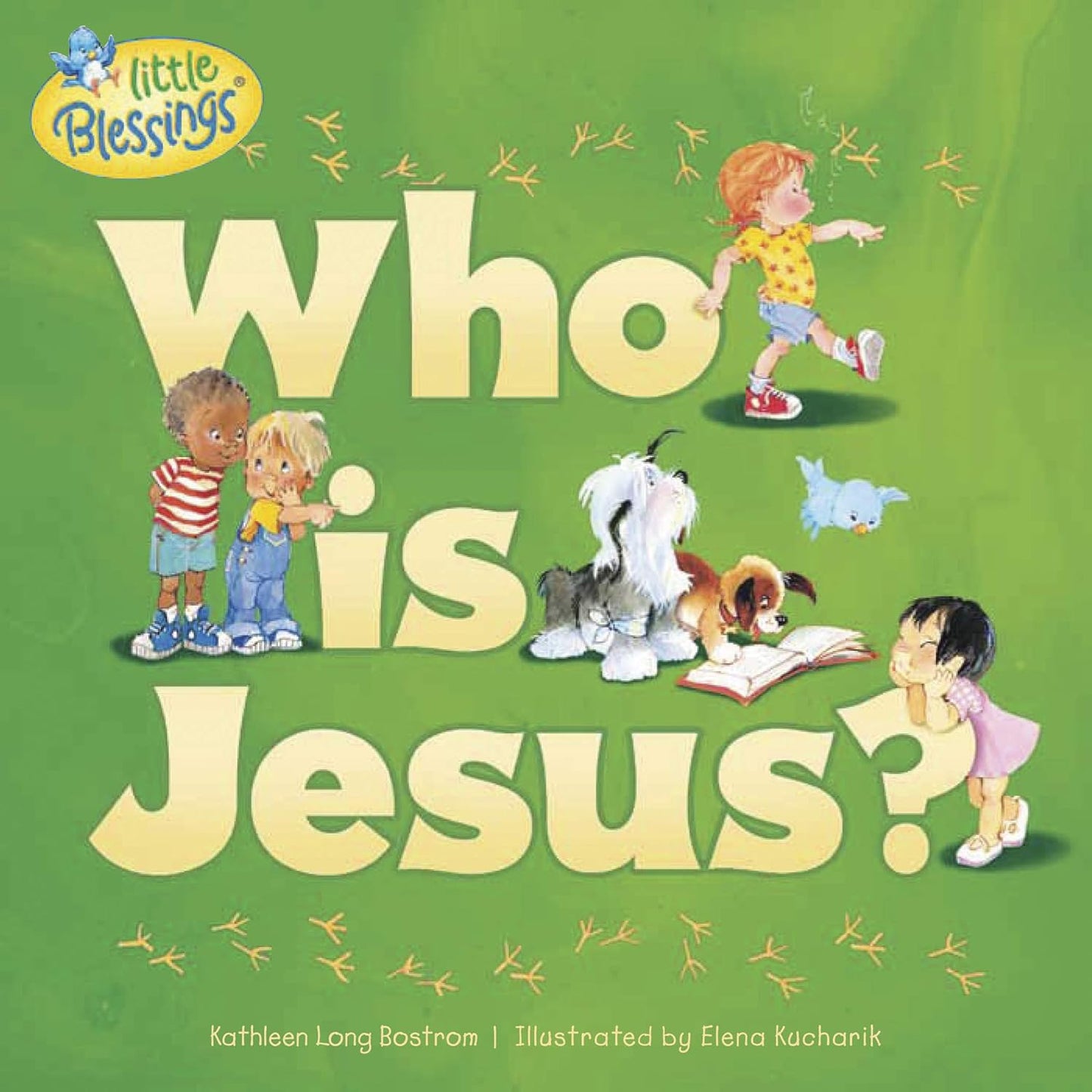 Who Is Jesus? | Bible Storybook for Kids with Answers About God’s Son. Book cover of 'Who is Jesus?' with children and animals on a green background